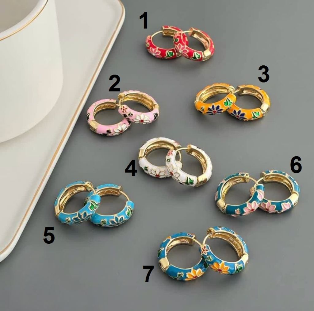 گوشواره میناکاری استیل کد 2274 - خرید آنلاین از گالری آداس